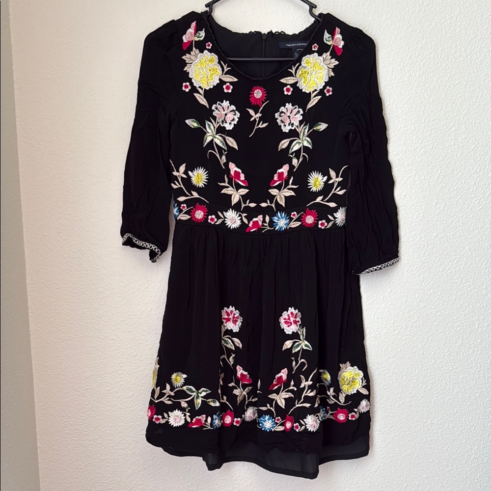 French Connection Saya Floral Embroidered Dress